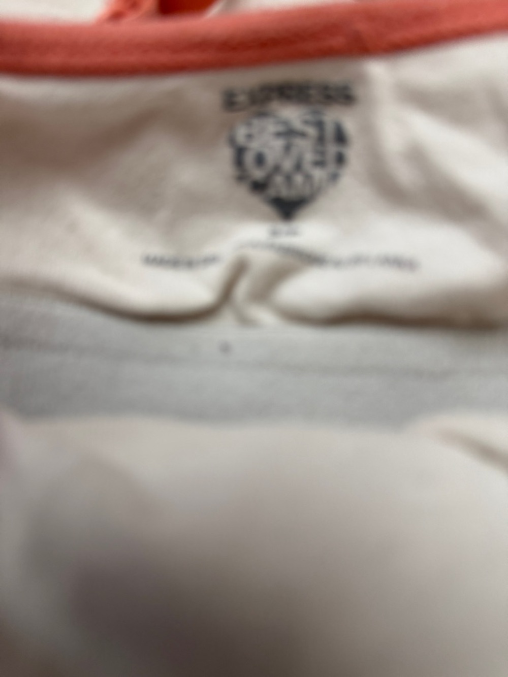 2 Express Cream Cami with Coral Trim - Picture 3 of 5